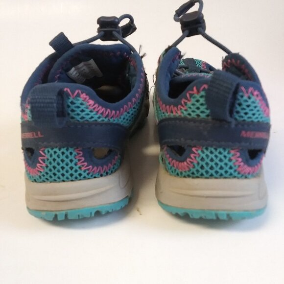 Merrell Kids Sneakers Blue Pink Outdoor Hiking Shoes Waterproof Kids size 10M - Picture 4 of 10